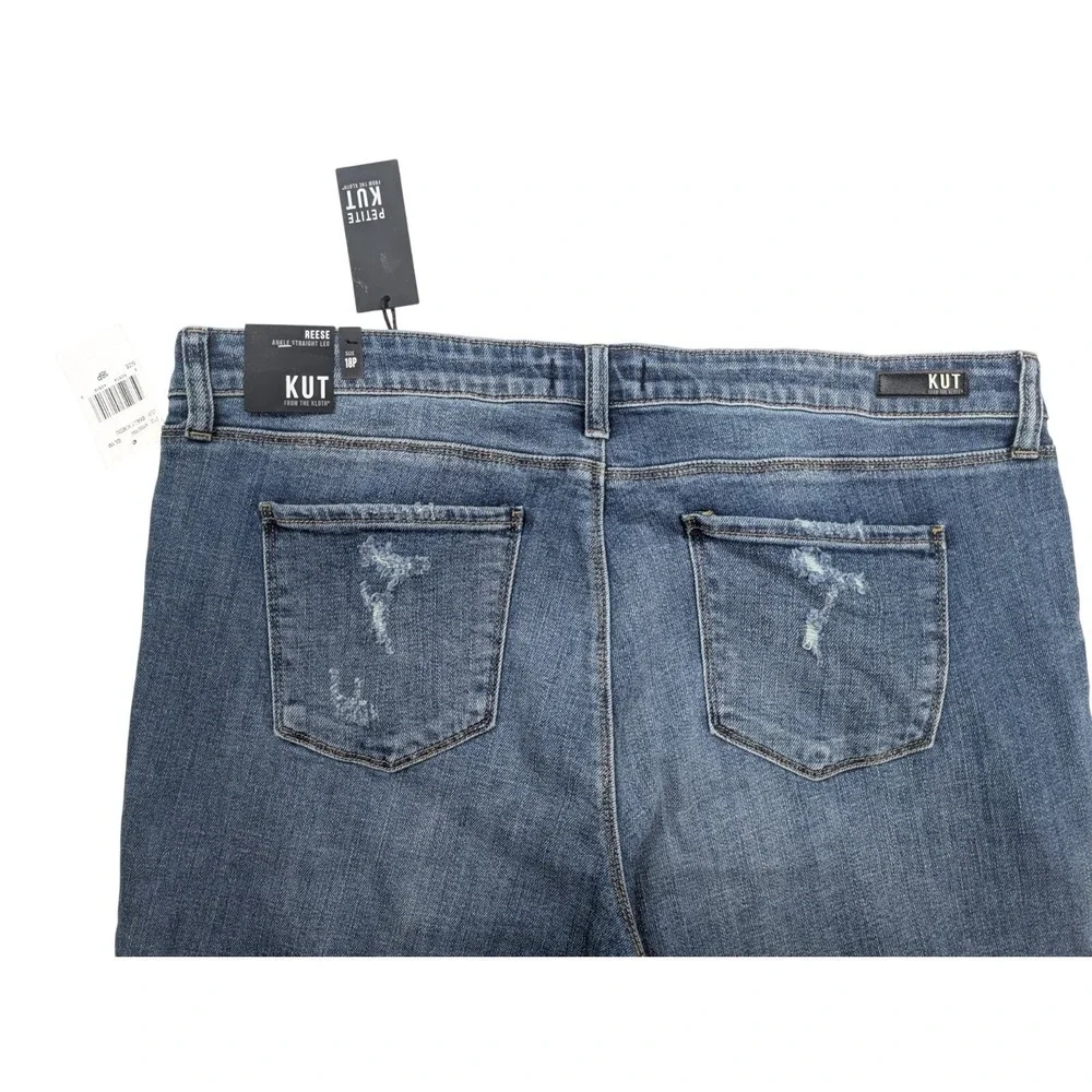 KUT from the Kloth Reese Ankle Straight Leg Denim Jeans‎ Women's 18P / 40x27 NWT - Picture 6 of 8
